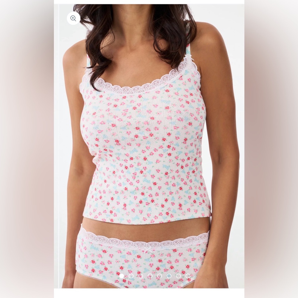 Roller Rabbit Bouquet Pointelle Carmine Cami NWT - Picture 5 of 8